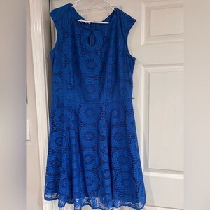 London Style Blue Lace Dress